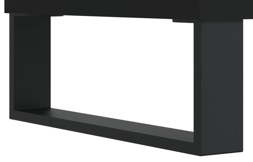 Móvel de TV 160x35x55 cm derivados de madeira preto