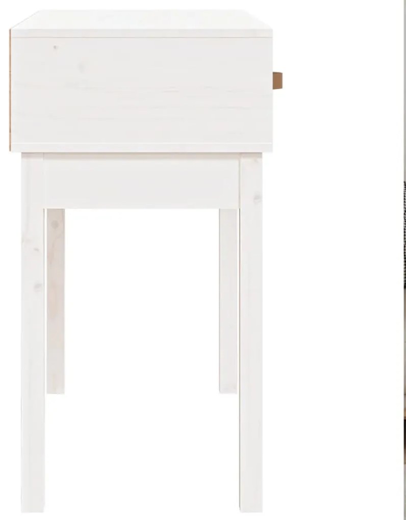 Mesa consola 76,5x40x75 cm pinho maciço branco