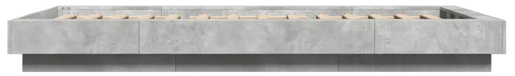 Estrutura de cama 90x200 cm derivados de madeira cinza sonoma