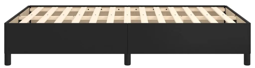 Estrutura de cama 120x200 cm couro artificial preto