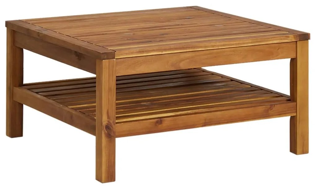 6 pcs conjunto lounge de jardim c/ almofadões acácia maciça