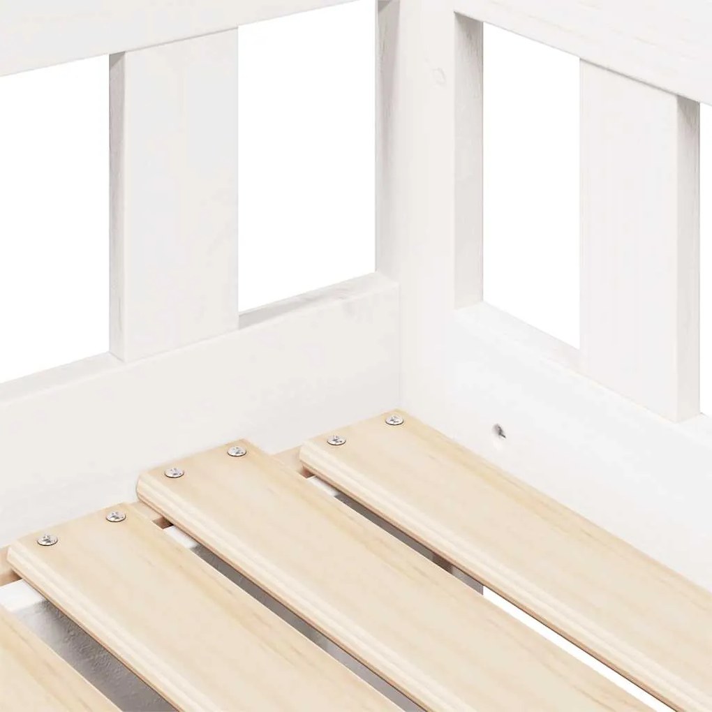 Sofá-cama com gavetão e gavetas sem colchão 80x200 cm branco