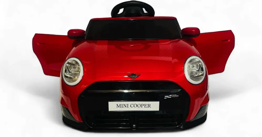 Carro elétrico para crianças MINI Cooper S, 12V com pneus de borracha Vermelho