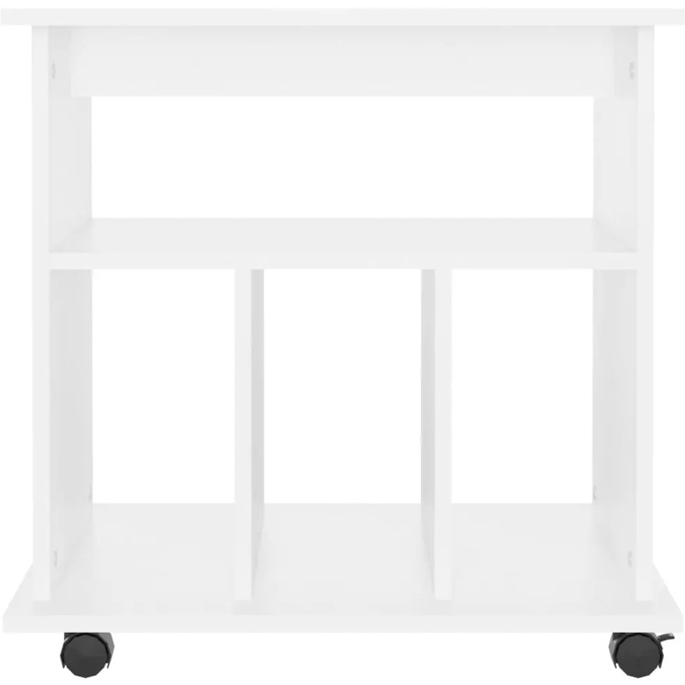 Móvel com rodas 60x45x60 cm derivados de madeira branco