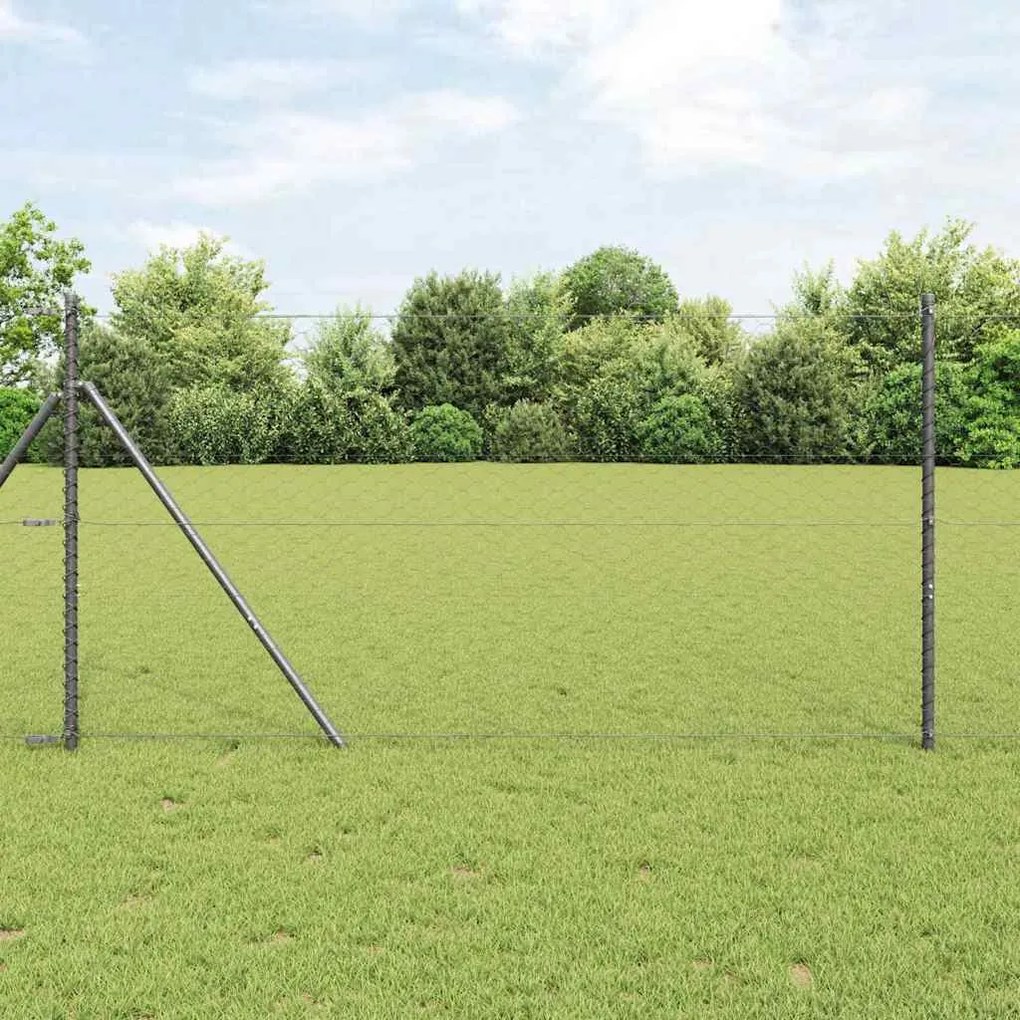 Cerca Hexagonal vidaXL Cinza 1,4x25 m Aço