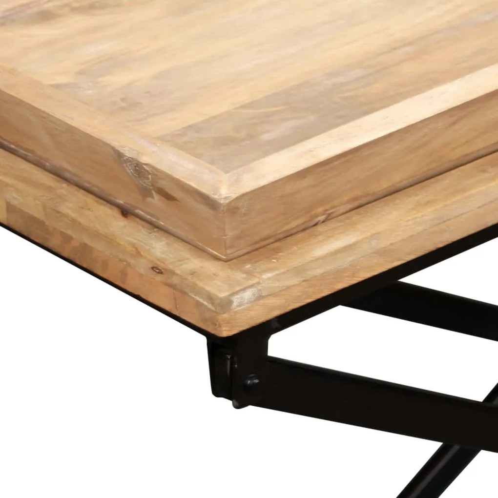 Mesa de centro madeira de mangueira maciça 110x55x42 cm