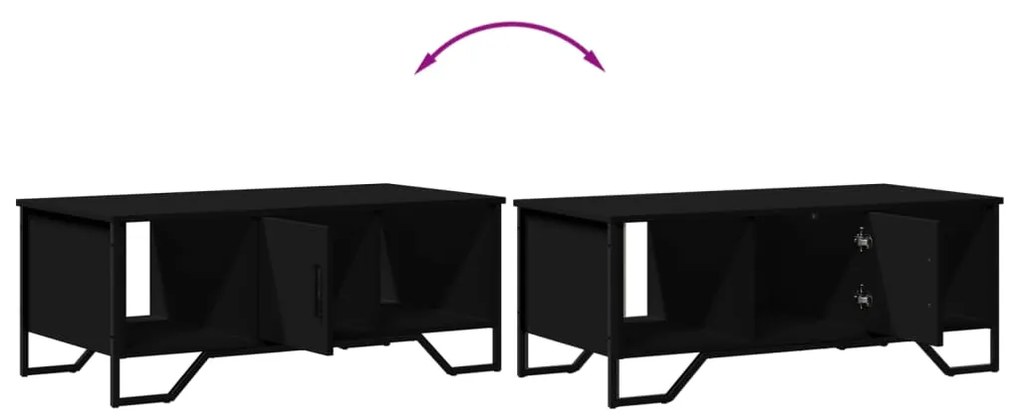 Mesa de centro 100x51x40 cm derivados de madeira preto