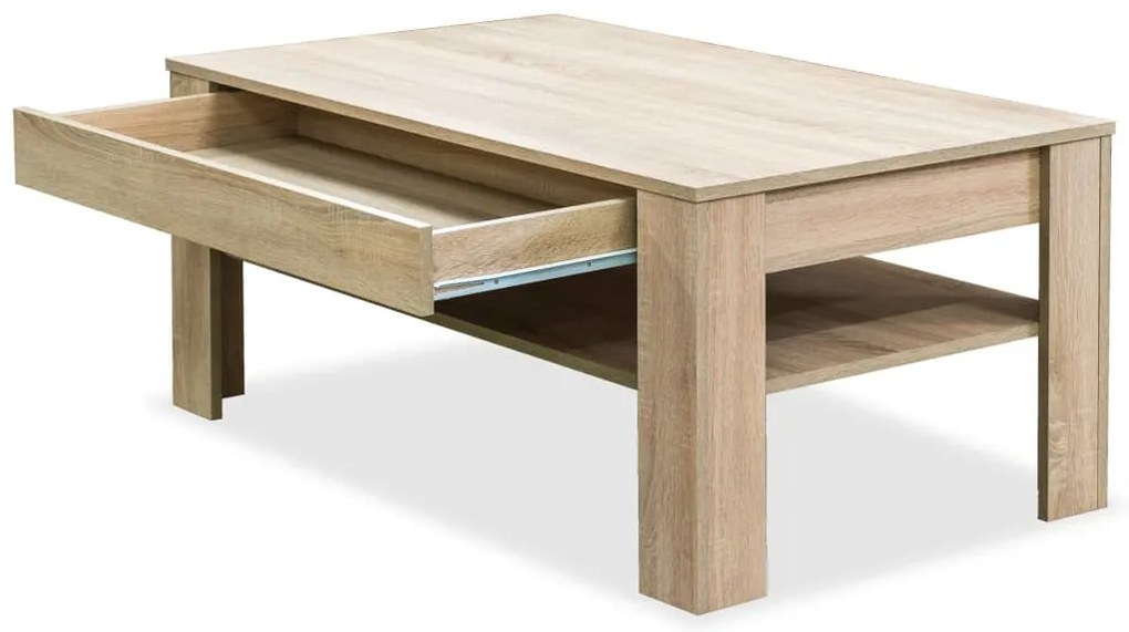 Mesa de centro em aglomerado 110x65x48 cm carvalho