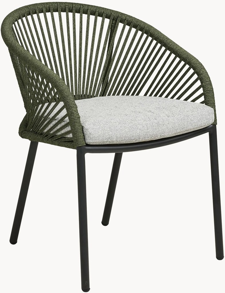 Cadeiras de jantar para jardim com apoio de braços Novella, conjunto de 2