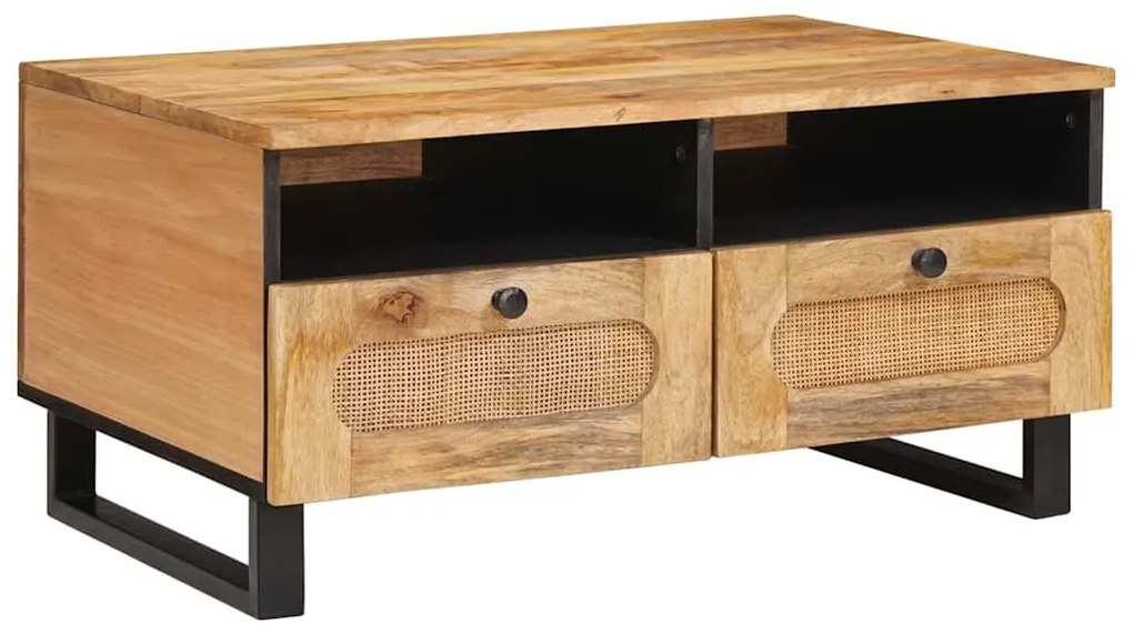 vidaXL Mesa de centro com gaveta Carvalho Artesanal 80 x 54 x 40 cm