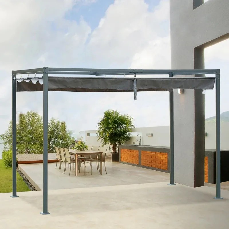 Pérgola com Toldo Retrátil - 3x2m