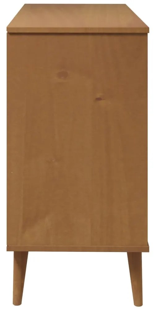 Armário de gavetas MOLDE 113x40x80 cm pinho maciço castanho