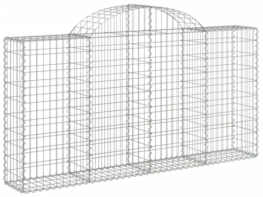 Cestos gabião arqueados 25 pcs 200x30x100/120 ferro galvanizado