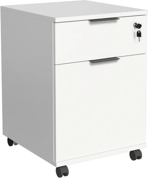 Bloco de Gavetas Branco 400x570x390 mm – Compacto e Moderno