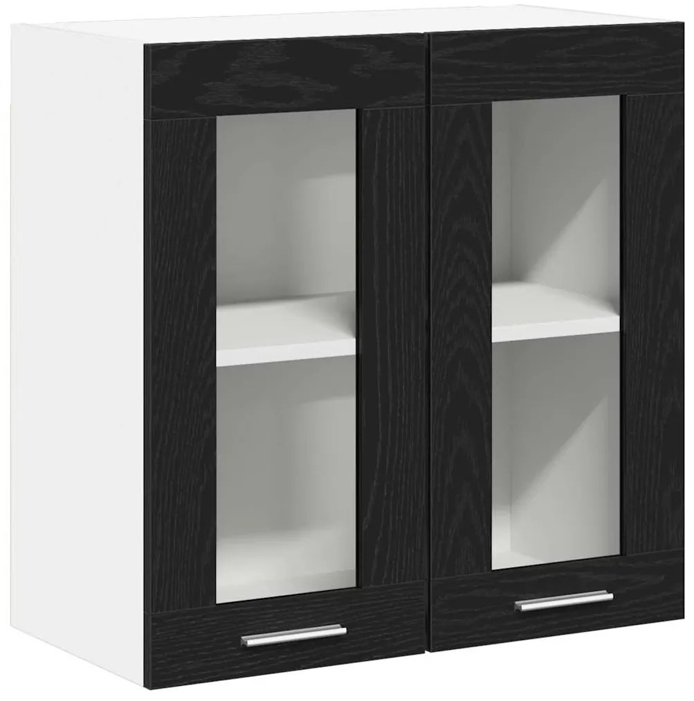 Cabide de Vidro Suspenso em Carvalho Preto - 60x31x60 cm, Feito de Mad