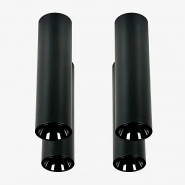 Pack De 4 Apliques De Teto Led De Superfície Redondos Ø4 Cm Em Alumínio Luisiana Branco Cálido 2700k & Preto & 3 W & 38º - Sklum