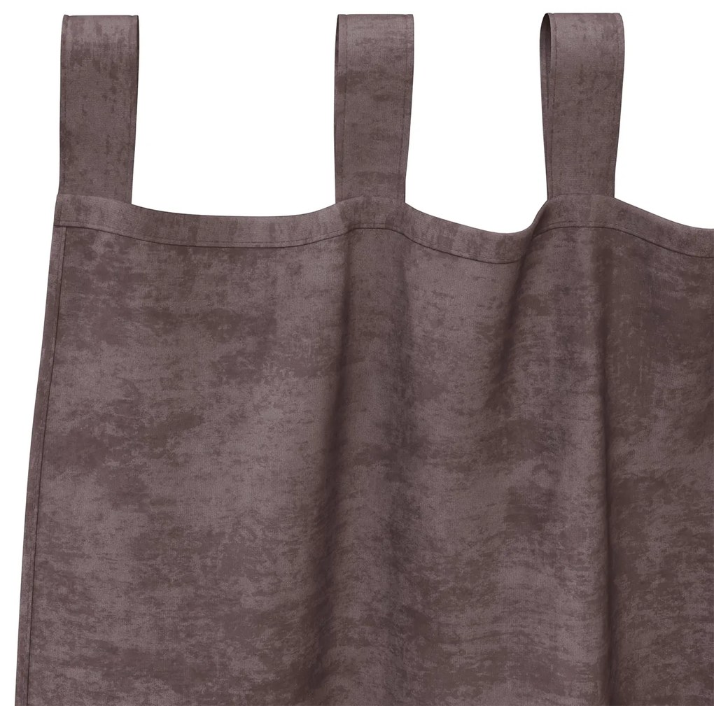 Cortinas de Veludo 2 pcs com Olhais Castanho 140x140 cm