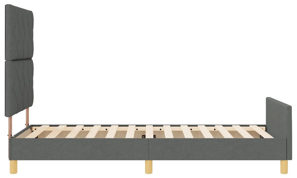 Cama vidaXL Cinza Escuro 90x190 cm em Tecido
