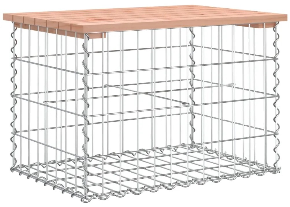Banco jardim design gabião 63x44x42 cm madeira douglas maciça
