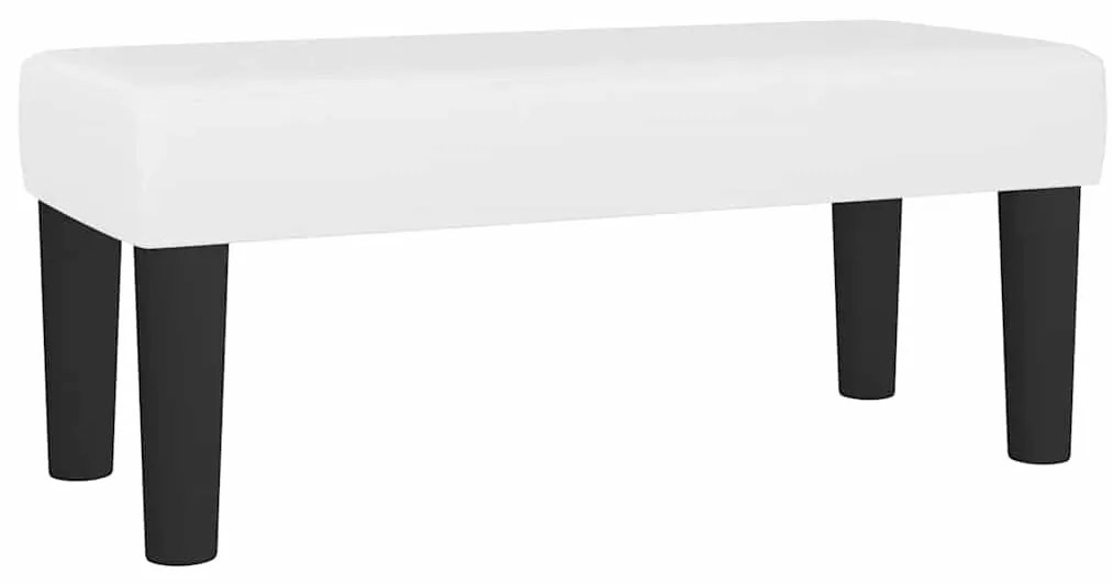 Cama boxspring com colchão 120x190 cm couro artificial branco