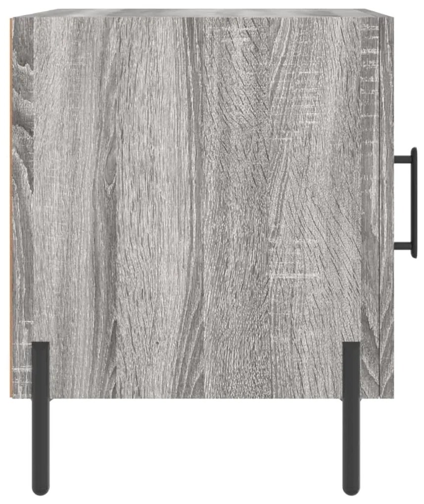 Mesa cabeceira 40x40x50 cm derivados de madeira cinzento sonoma