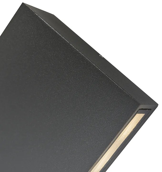 Candeeiro de parede exterior cinzento escuro IP54 com LED 2-luzes - Otan Design,Industrial,Moderno