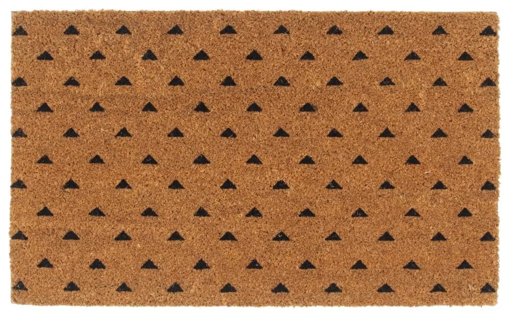 vidaXL Tapete de porta 45x75 cm fibra de coco tufada natural