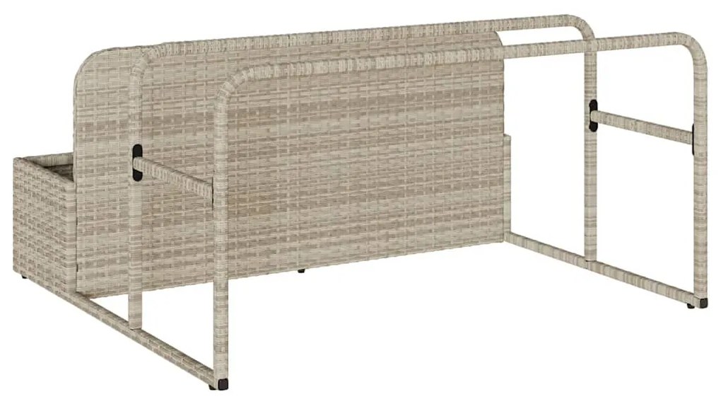 Armazenamento de bóias junto à piscina 110x100x57 cm vime PE