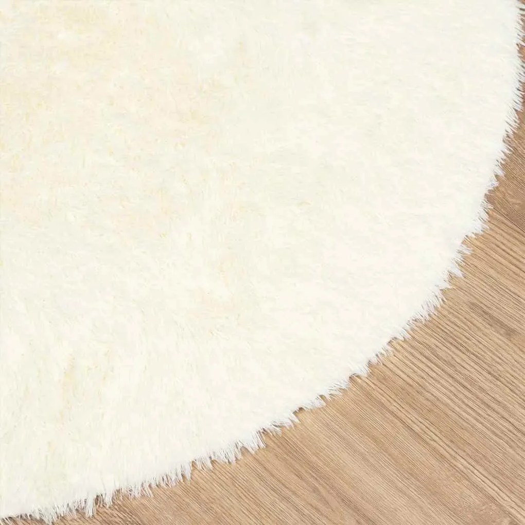 Tapete shaggy de pelo alto NAVARRA 300x200 cm poliéster creme