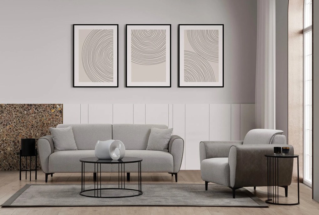 Sofá de 1 Lugar Aren – Cinzento – 100x85x85 cm