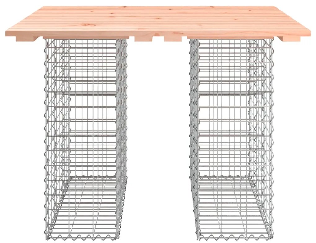 Banco jardim design gabião 100x102x72 cm madeira douglas maciça