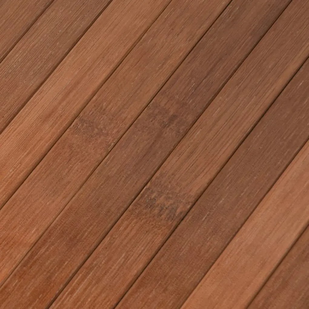 Tapete retangular 80x400 cm bambu castanho