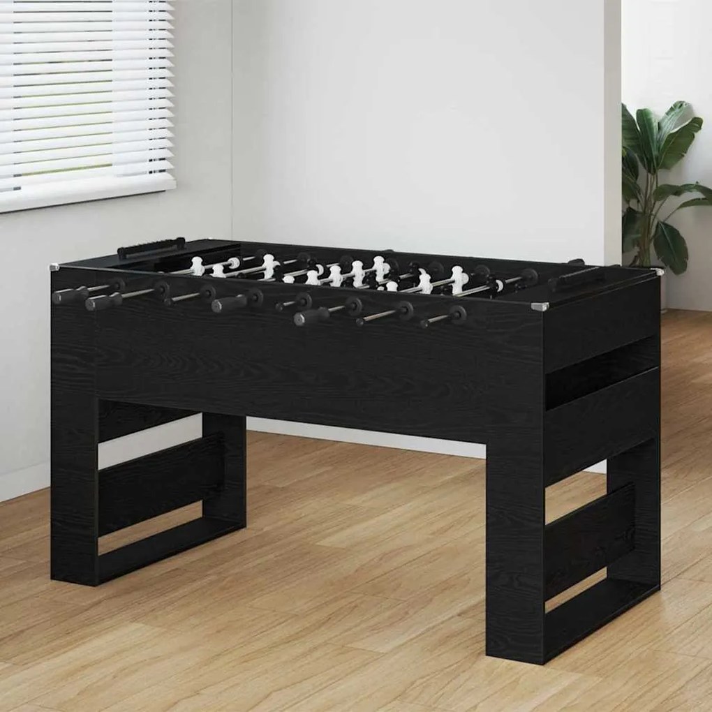 vidaXL Mesa de Futebol 2 pcs Carvalho Preto 146,5 x 74 x 85 cm