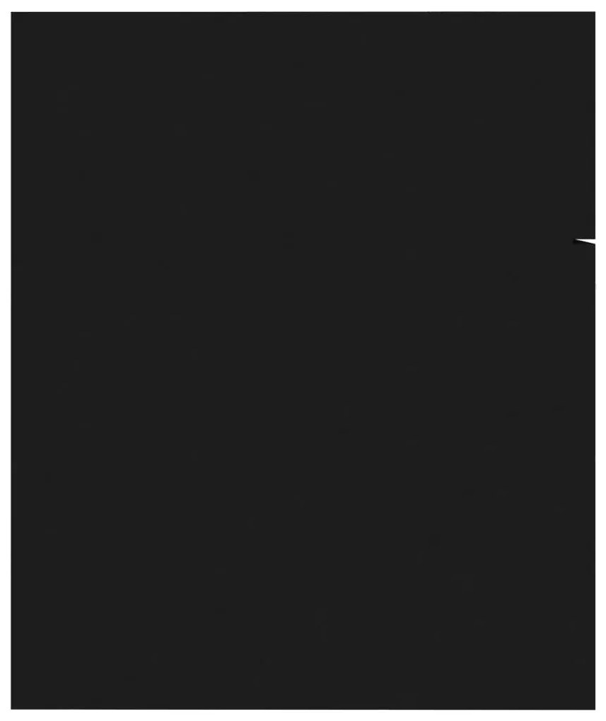 Armário de lavatório 60x38,5x46 cm derivados de madeira preto