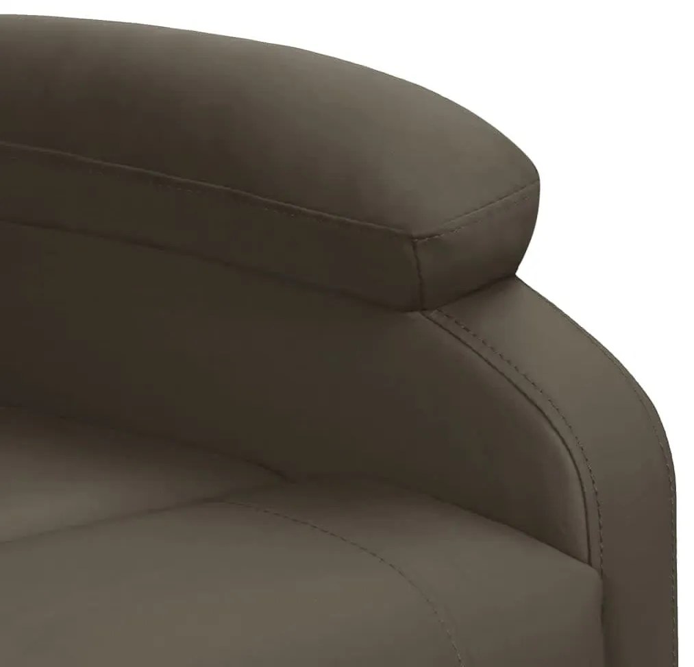 Poltrona de massagens elevatória couro artificial cinzento