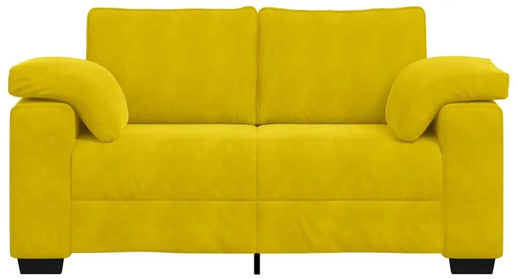 Sofá-luvas 120 cm veludo amarelo