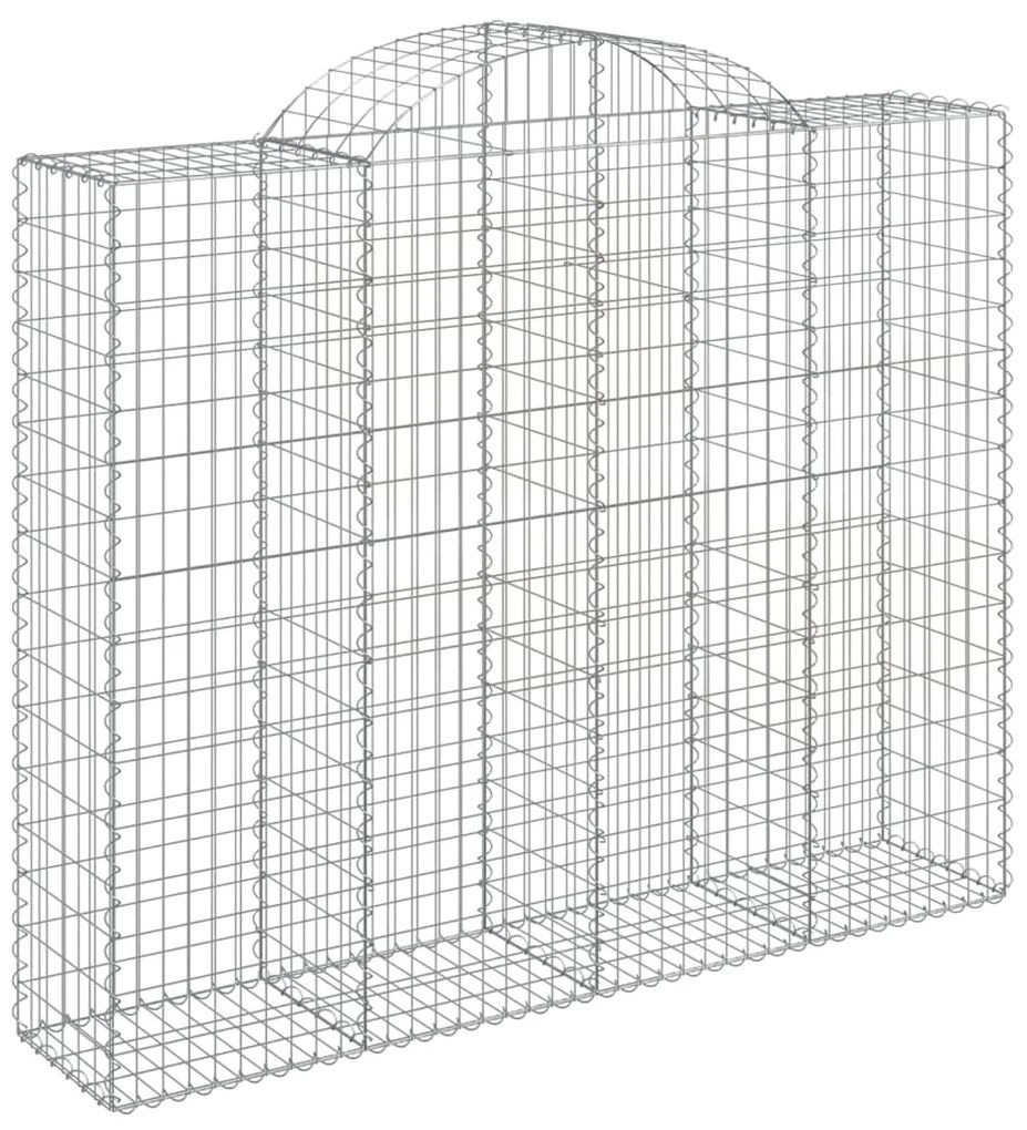 Cestos gabião arqueados 8pcs 200x50x160/180cm ferro galvanizado