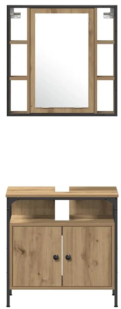 Conjunto de Móveis de Banheiro em Carvalho Artisan com 4 Peças