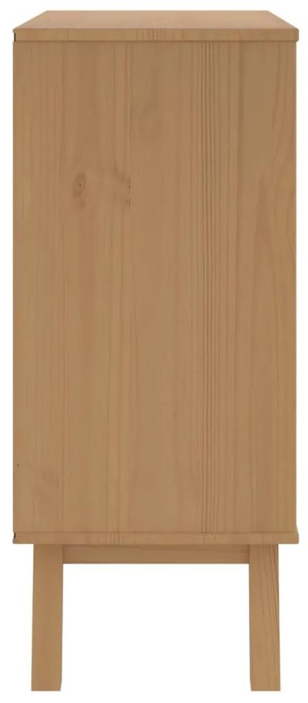 Cómoda OLDEN madeira de pinho maciça branco/castanho
