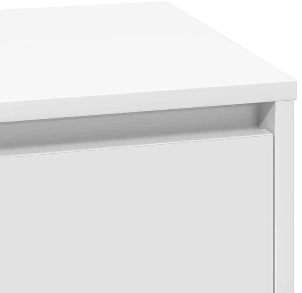 Criado-mudo vidaXL com LED Branco 71x34,5x75 cm Madeira de engenharia