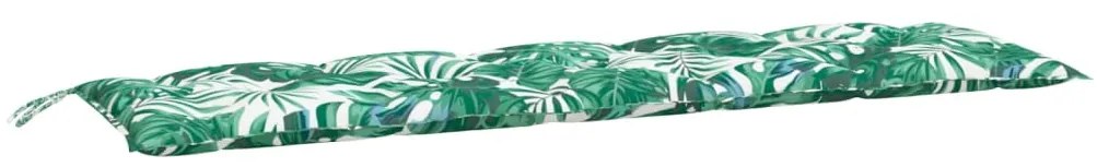 Almofadões banco jardim 2 pcs 180x50x7cm oxford padrão folhas