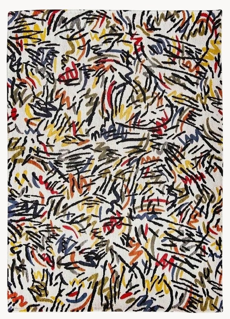 Tapete jacquard de tecelagem plana Graffito