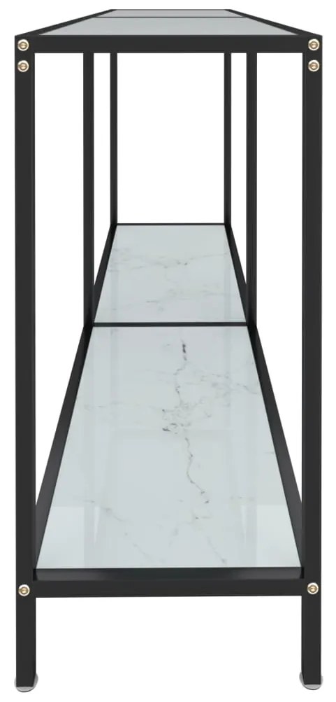 Mesa consola branco 140x35x75,5 cm vidro temperado