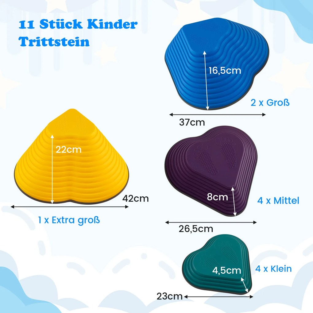 Pedras de equilíbrio para crianças, pedras empilháveis antiderrapantes, pedras de rio para interior e exterior, brinquedo sensorial para maiores de 3