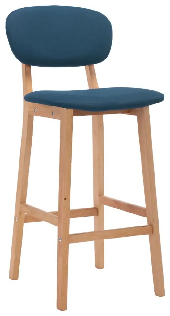 Bancos de bar 2 pcs tecido azul