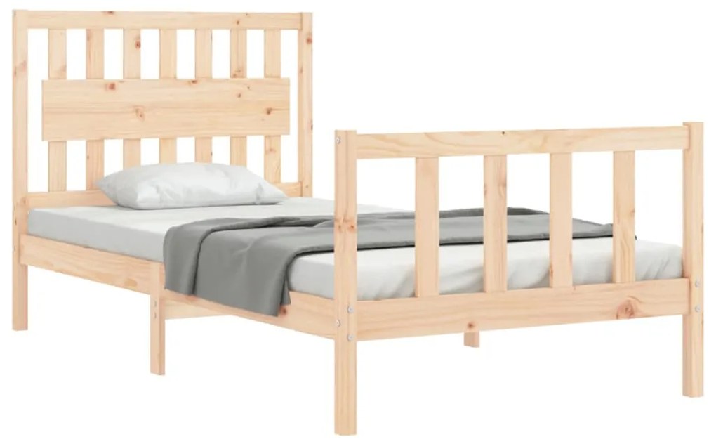 Cama sem colchão 100x200 cm madeira de pinho maciça