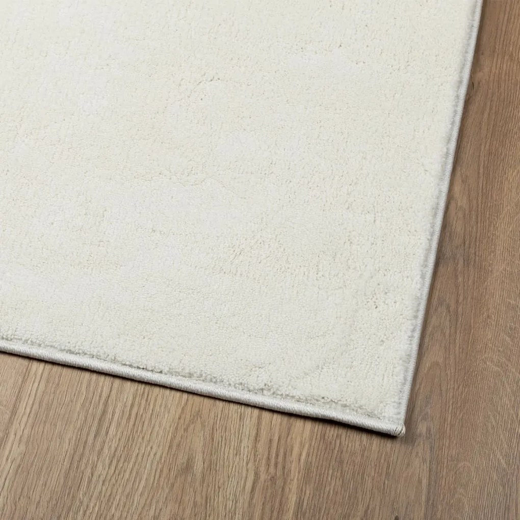 Tapete de pelo curto OVIEDO 80x150 cm creme