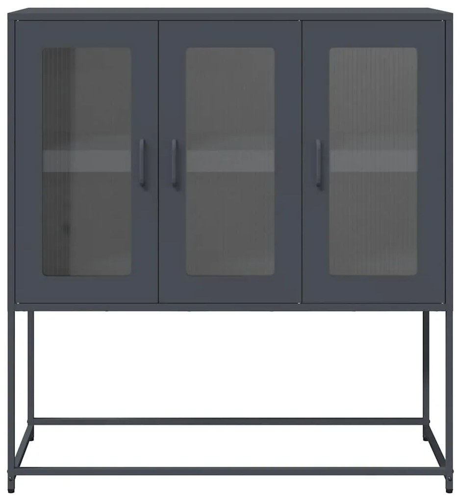 Aparador 100,5x39x107 cm aço laminado a frio antracite