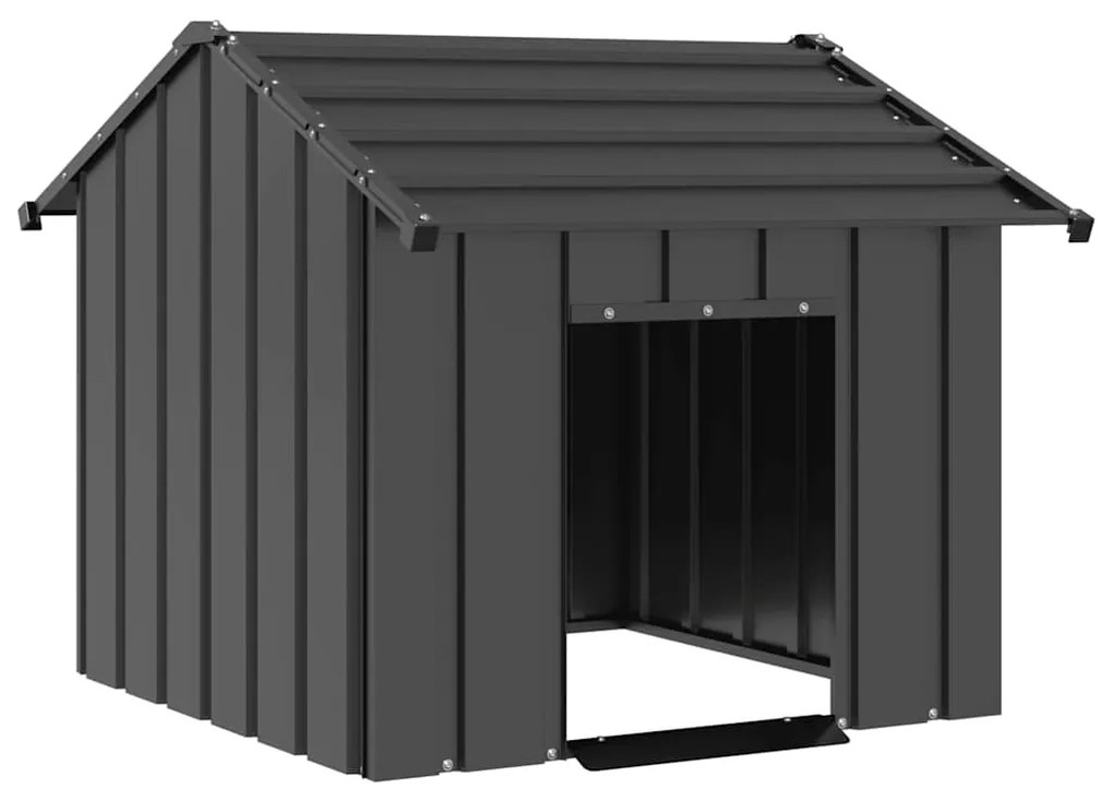 Casota para cães com telhado 85x107x81 cm aço galvanizado