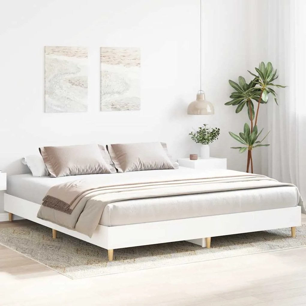 Estrutura de cama sem colchão 200x200 cm branco
